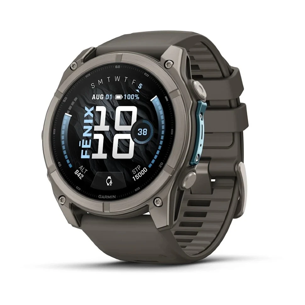 Умные часы Garmin Fenix 9 51mm Titanium with Pebble Grey Silicone Band (010-04763-01)