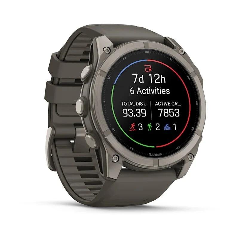Умные часы Garmin Fenix 9 51mm Titanium with Pebble Grey Silicone Band (010-04763-01)