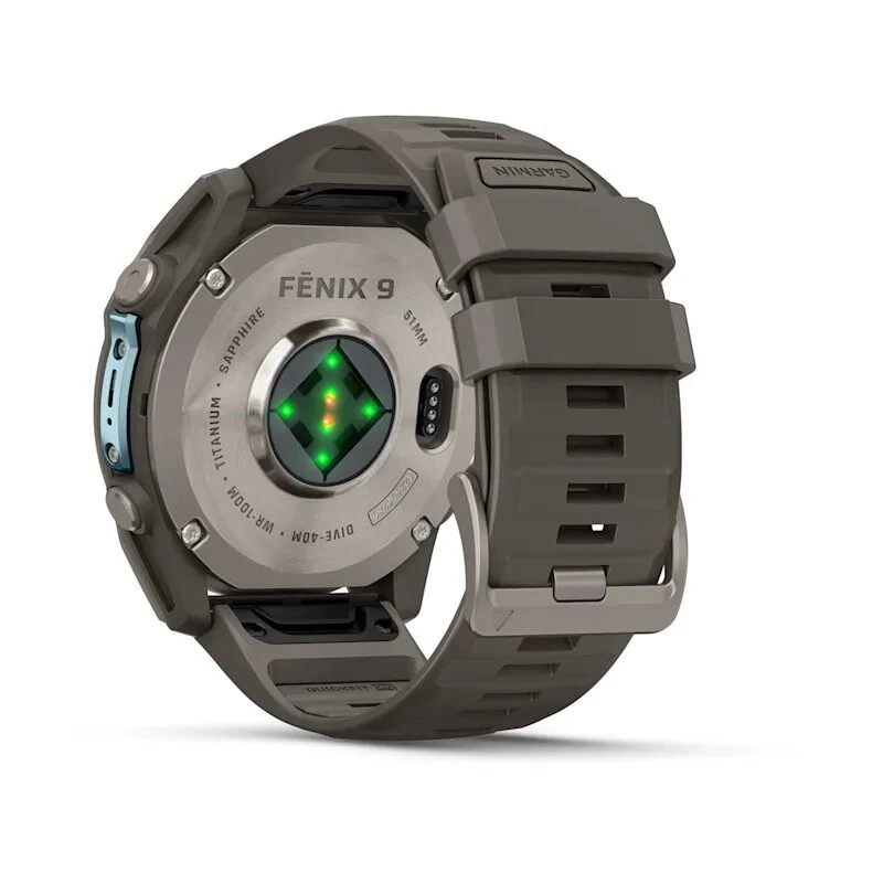 Умные часы Garmin Fenix 9 51mm Titanium with Pebble Grey Silicone Band (010-04763-01)