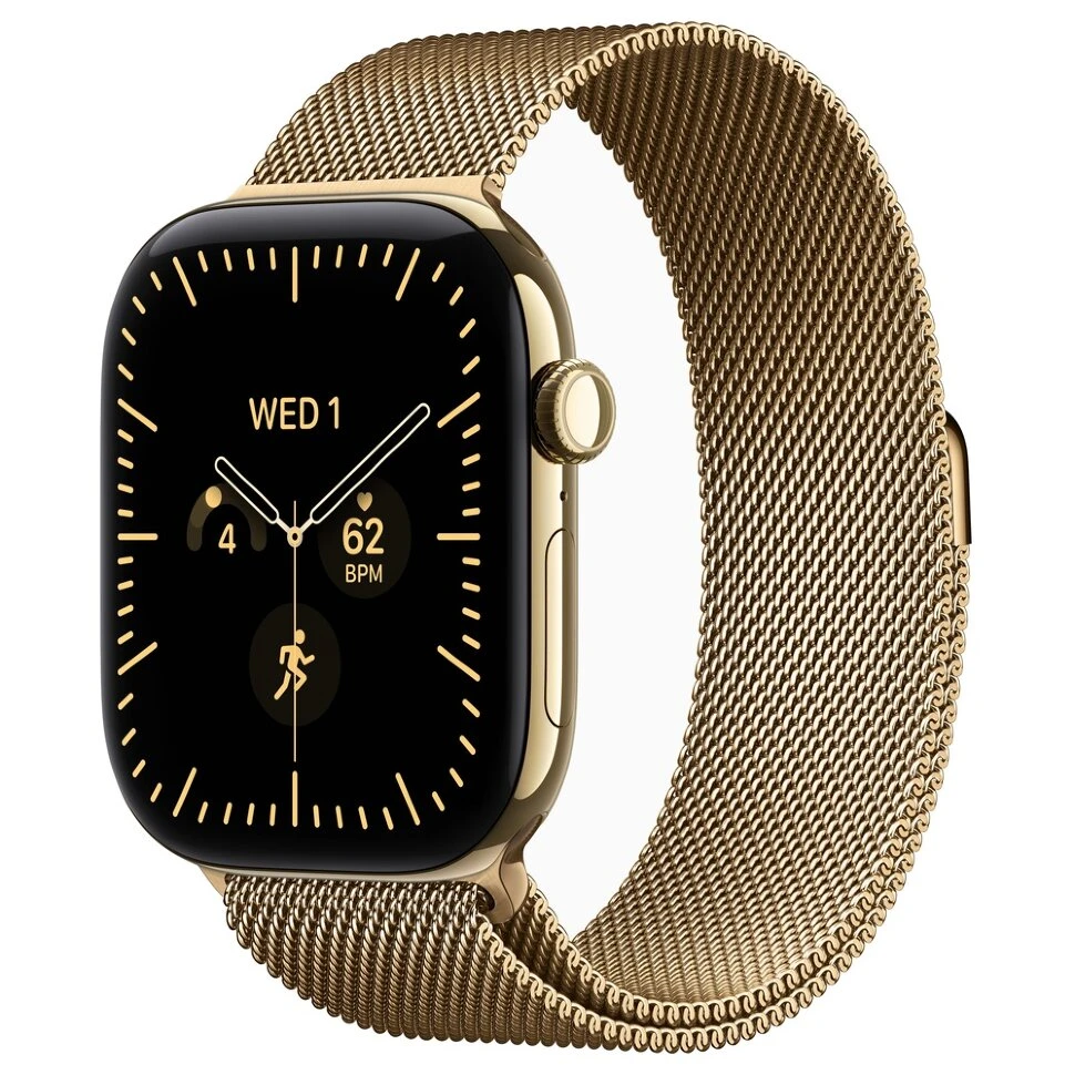 Умные часы Apple Watch Series 12 46mm Radiant Gold Titanium Case with Radiant Gold Milanese Loop (M/L)