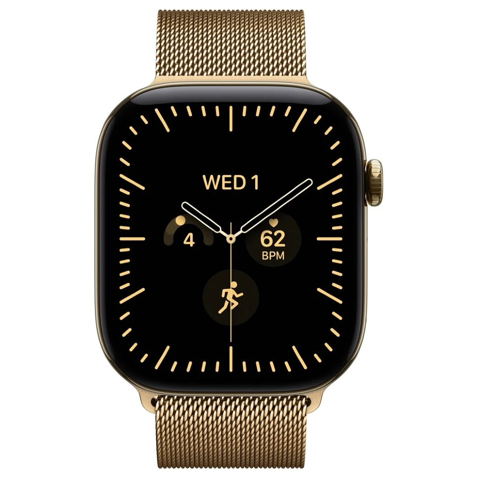 Умные часы Apple Watch Series 12 46mm Radiant Gold Titanium Case with Radiant Gold Milanese Loop (M/L)