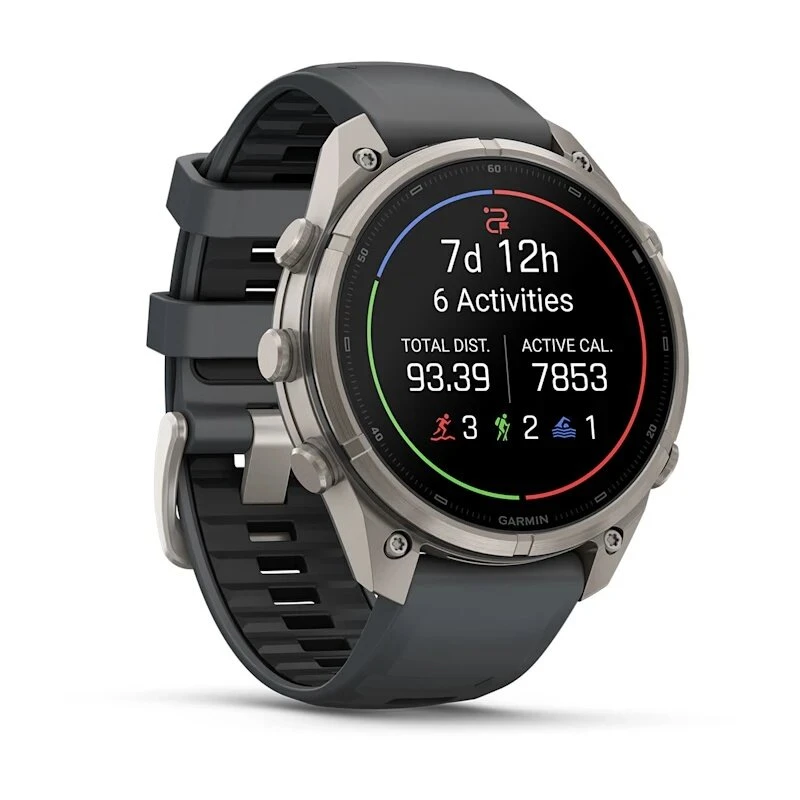 Умные часы Garmin Fenix 9 Pro 47mm Titanium with Graphite/Black Silicone Band (010-04336-26)