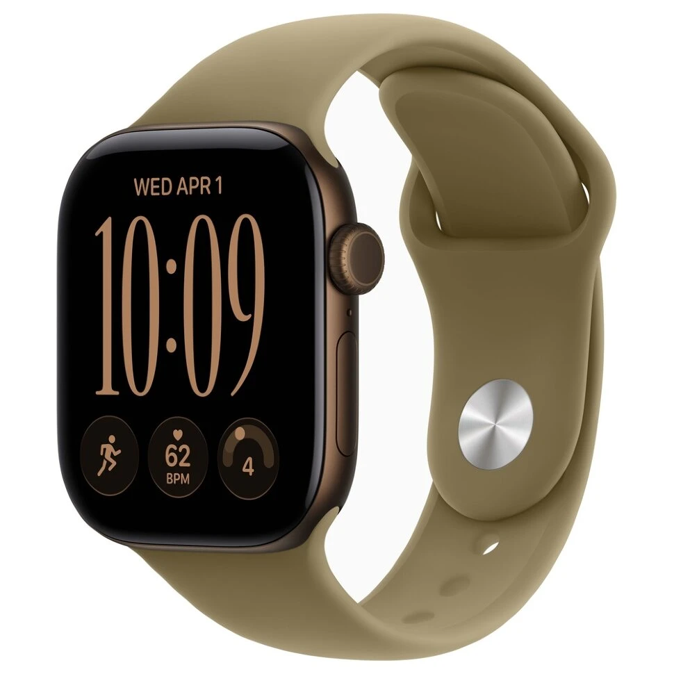 Умные часы Apple Watch Series 12 42mm Dark Bronze Aluminum Case with Olive Sport Band (S/M)