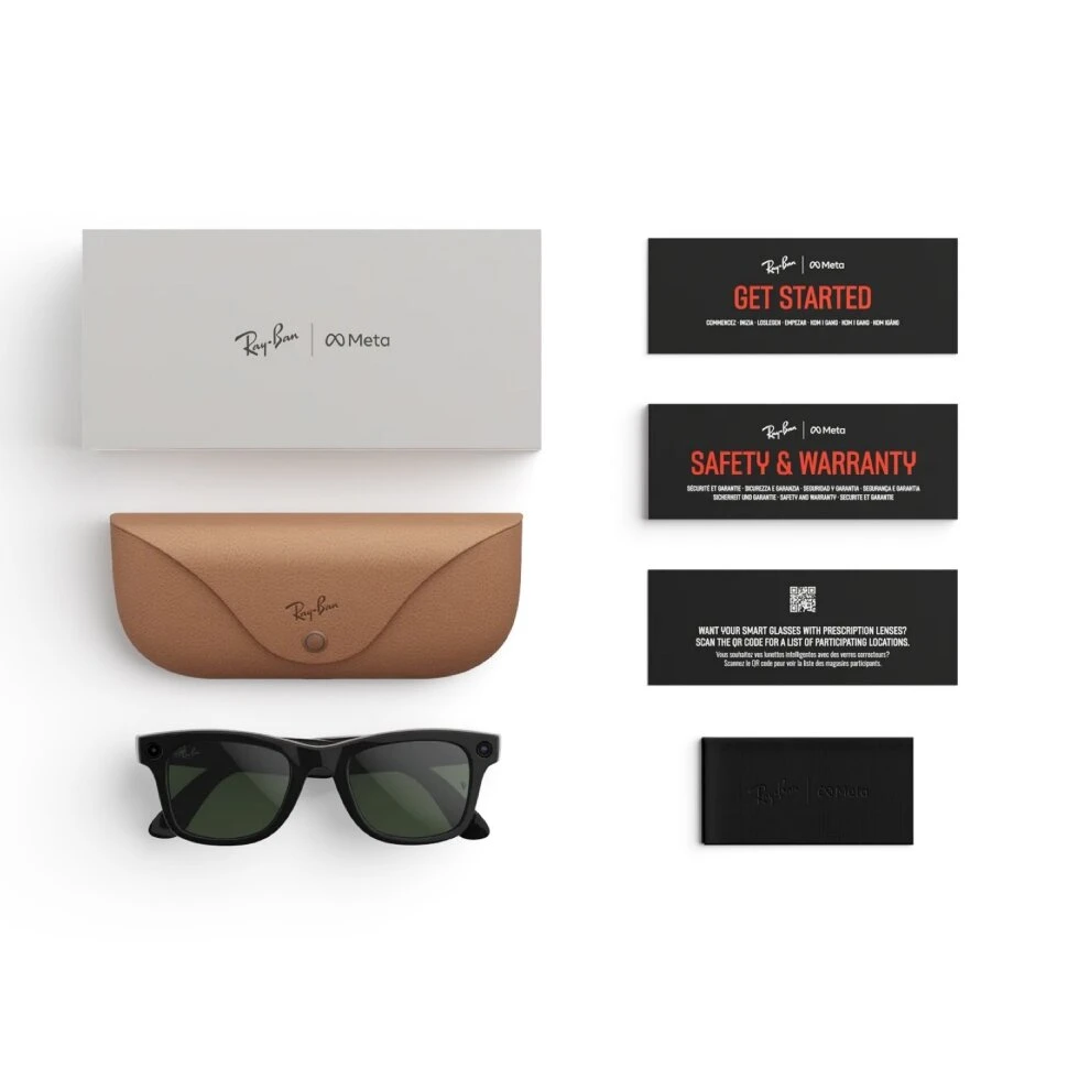 Умные очки Ray-Ban Wayfarer (Gen 2) Shiny Black Clear/Graphite Green Transitions (M)