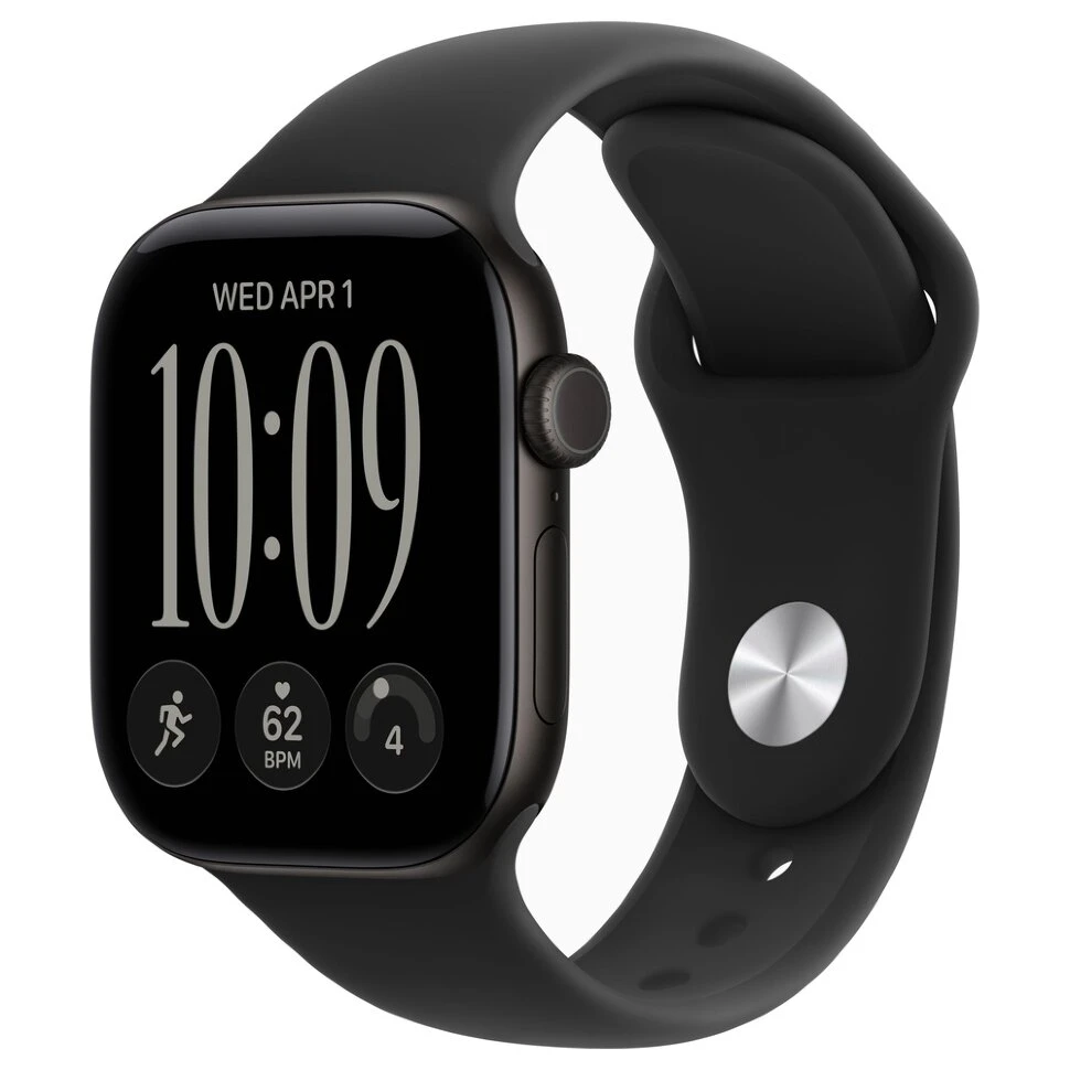 Умные часы Apple Watch Series 12 42mm Black Aluminum Case with Black Sport Band (S/M)
