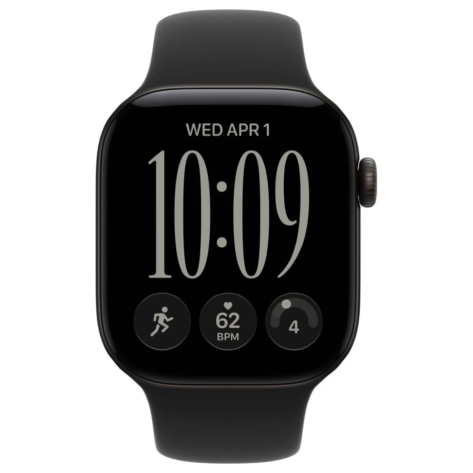 Умные часы Apple Watch Series 12 42mm Black Aluminum Case with Black Sport Band (S/M)