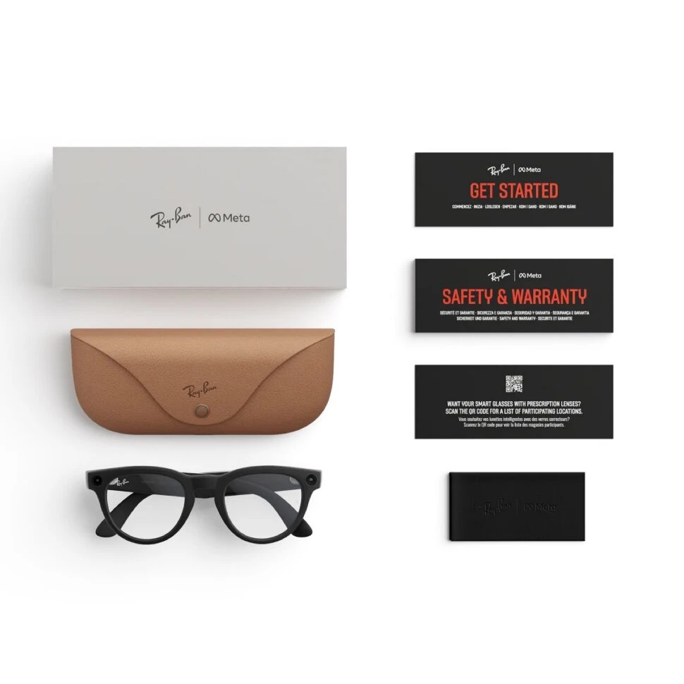 Умные очки Ray-Ban Headliner (Gen 2) Matte Black Clear (RW4013)