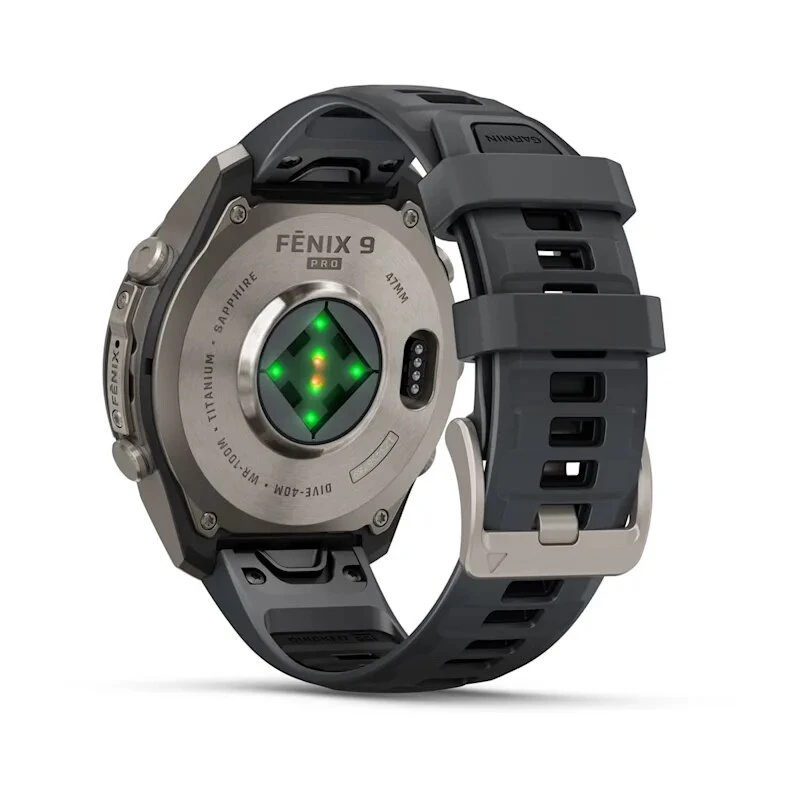 Умные часы Garmin Fenix 9 Pro inReach 47mm Titanium with Graphite/Black Silicone Band (010-04336-21)