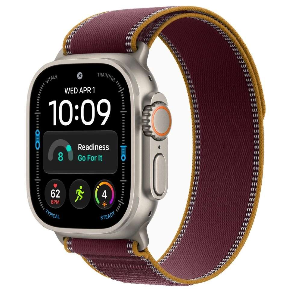Умные часы Apple Watch Ultra 4 49mm Natural Titanium Case with Burgundy Trail Loop (S/M)