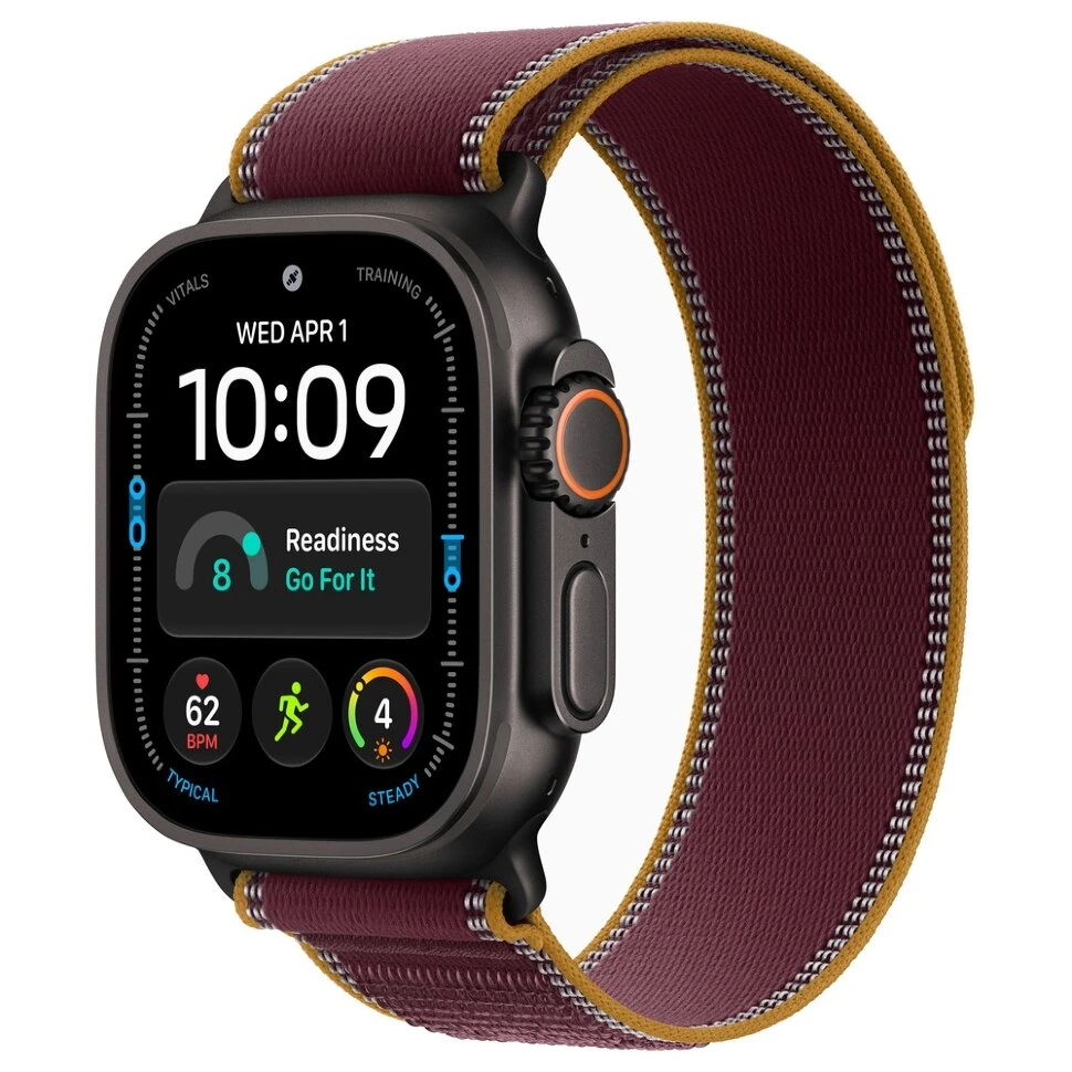 Умные часы Apple Watch Ultra 4 49mm Black Titanium Case with Burgundy Trail Loop (S/M)