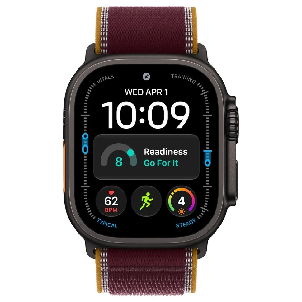 Умные часы Apple Watch Ultra 4 49mm Black Titanium Case with Burgundy Trail Loop (S/M)
