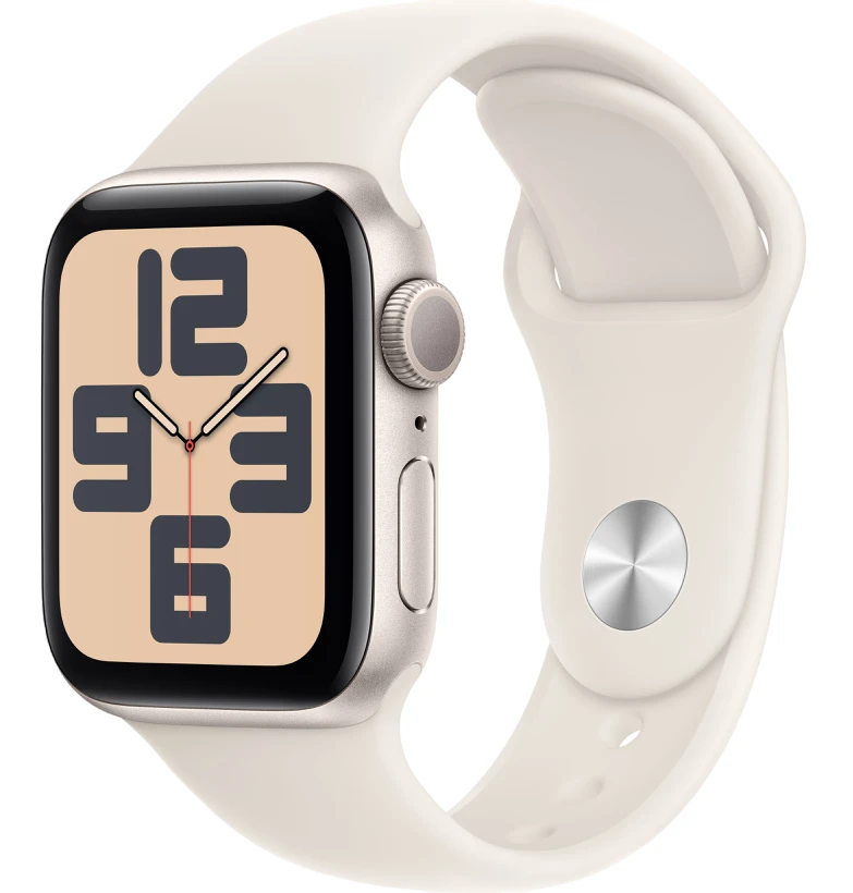 Умные часы Apple Watch SE 2024 40mm Starlight Aluminum Case with Starlight Sport Band (S/M)