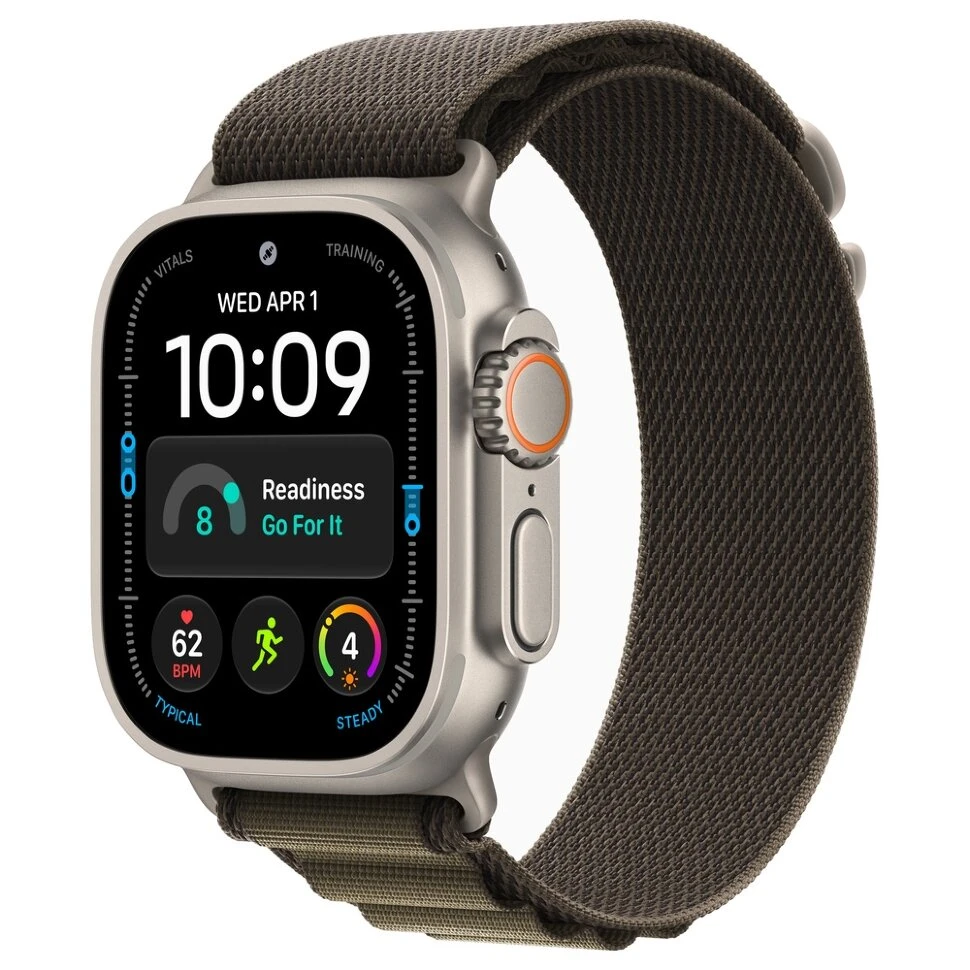 Умные часы Apple Watch Ultra 4 49mm Natural Titanium Case with Dark Olive Alpine Loop (M)